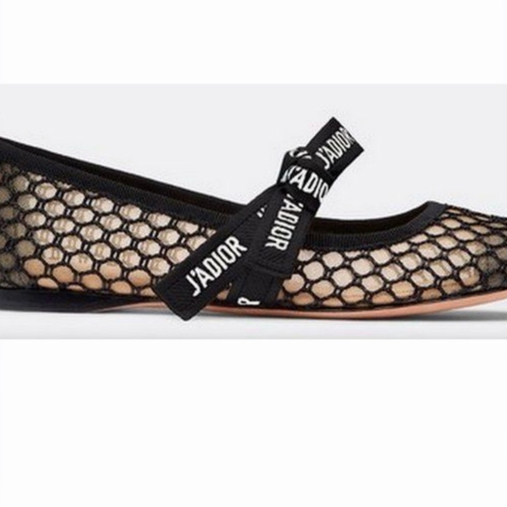 Dior Black Mesh Women's Loafers - Picture 2 of 5